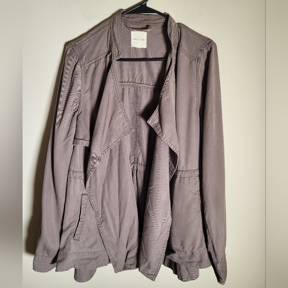 Silence + Noise Swingy Waterfall Front Jacket